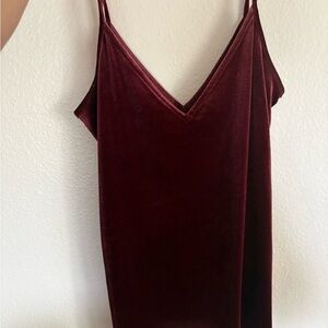 Old Navy Burgundy Velvet Cami Top
